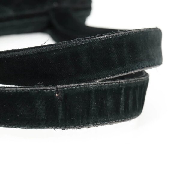 CHANEL Matelasse Hand Bag Suede Black Silver CC Auth - Picture 7 of 15